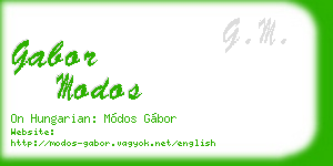 gabor modos business card