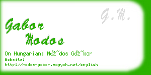 gabor modos business card
